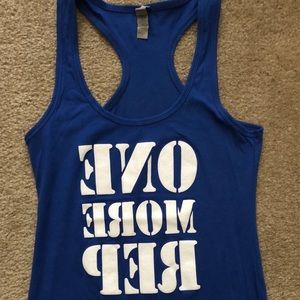 Small Blue Tank Top “One More Rep” 💪🏻